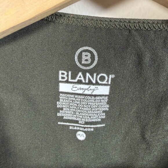 Blanqi Everyday Maternity Sleeveless Tank Dress Size M/L Green Bodycon Stretch - Picture 4 of 8